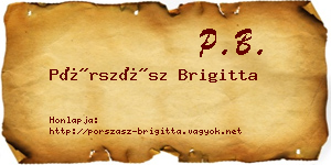 Pórszász Brigitta névjegykártya